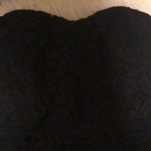 J crew size 0 black lace sweetheart dress